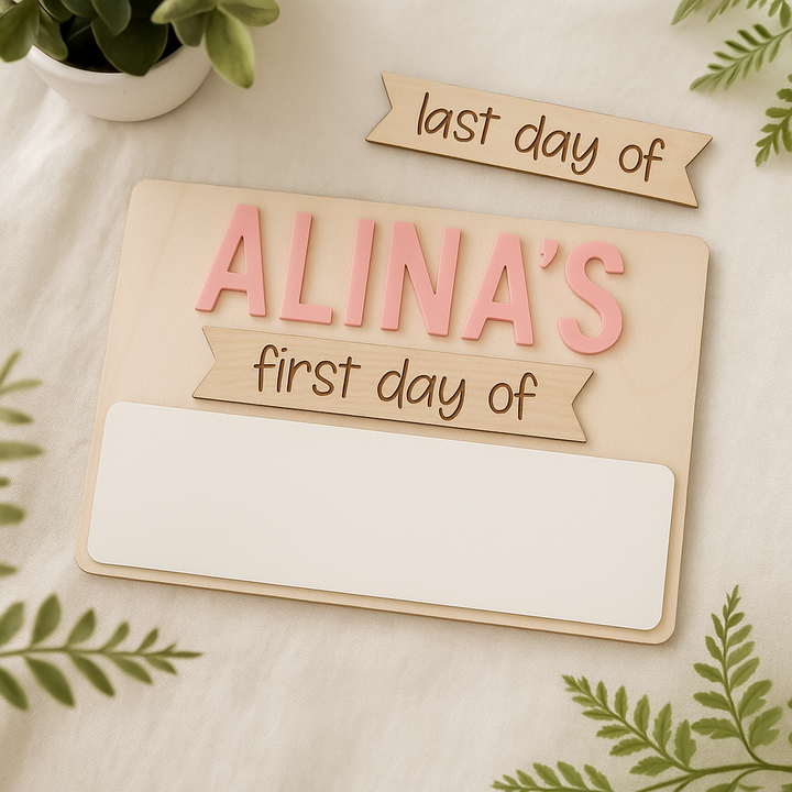 Personalized First Day of School Sign