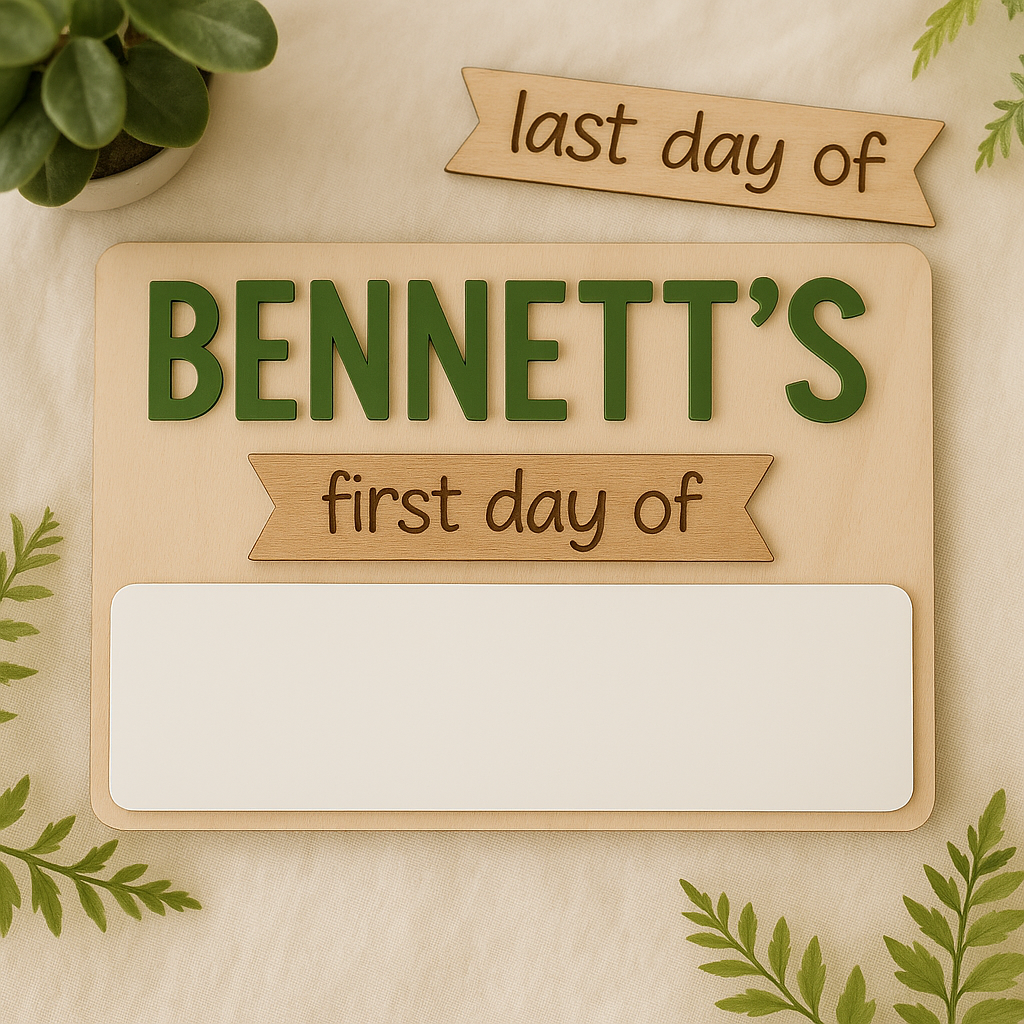 Personalized First Day of School Sign