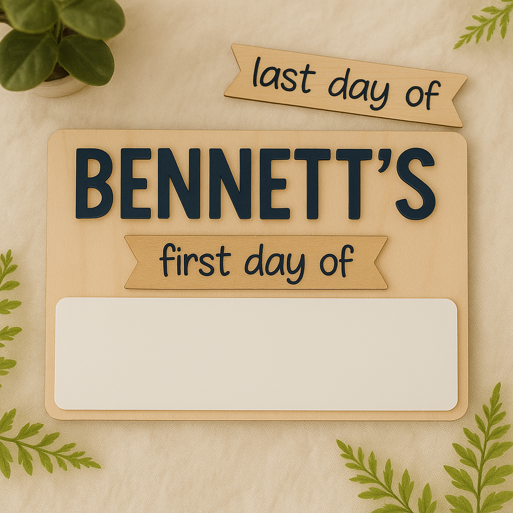 Personalized First Day of School Sign
