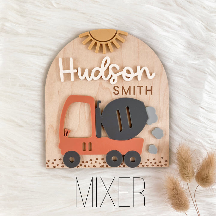 Baby Boy Construction Nursery Sign