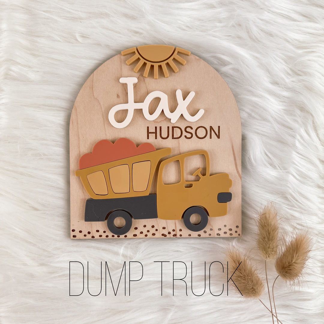Baby Boy Construction Nursery Sign