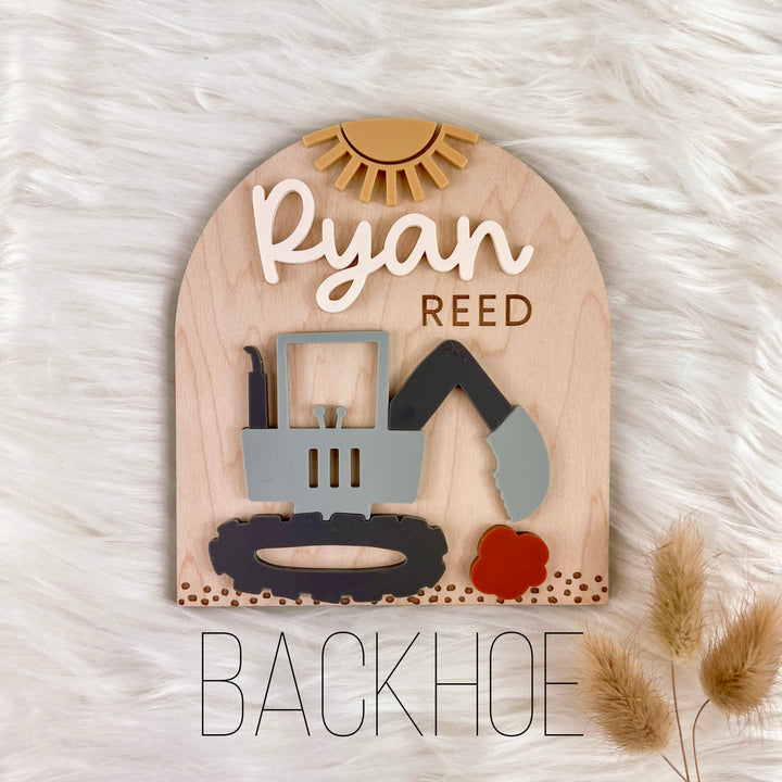Baby Boy Construction Nursery Sign