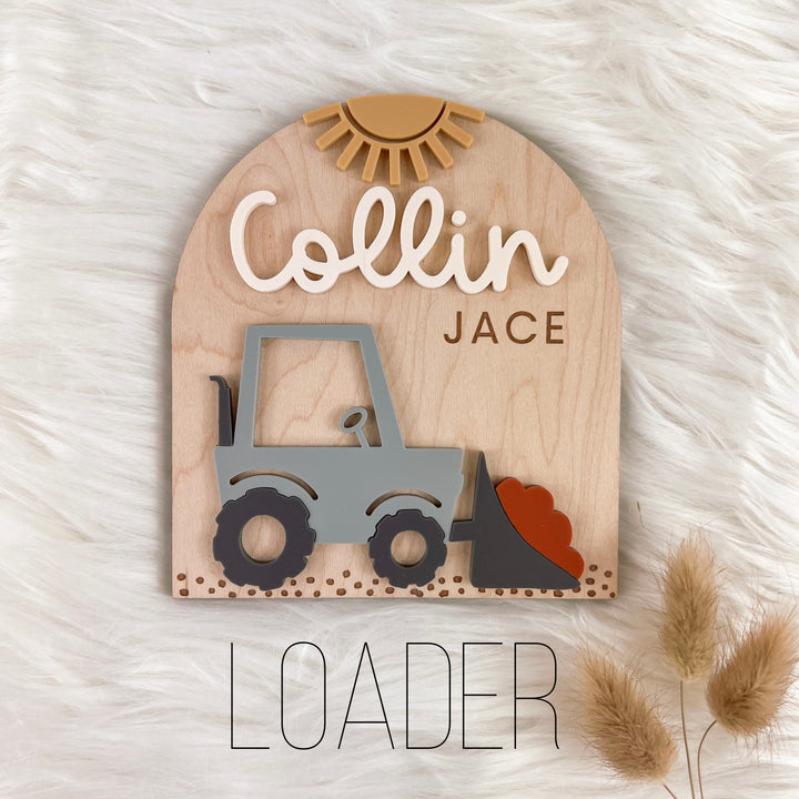 Baby Boy Construction Nursery Sign