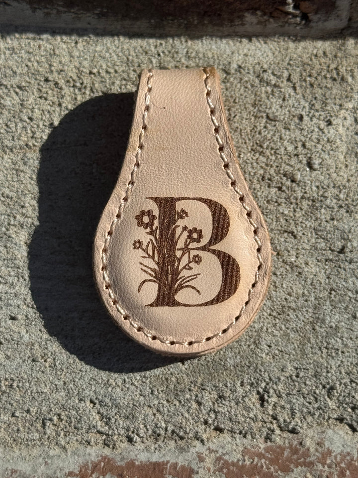 Monogram Leather Magnetic Bookmark