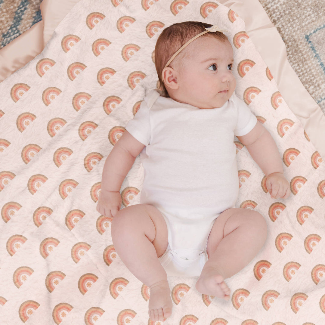 Reversible Baby Blanket Rainbows